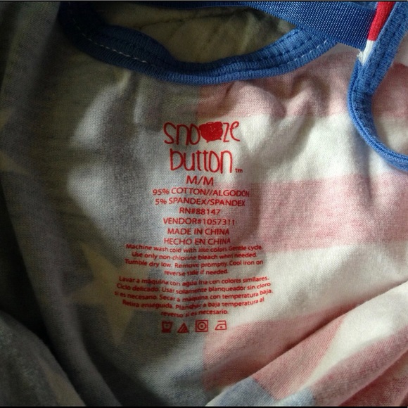 🔴 America Flag Strappy Onsie Sz M EUC 4th of July - Picture 5 of 5